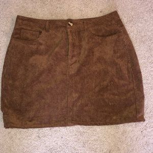 Suede curduroy skirt